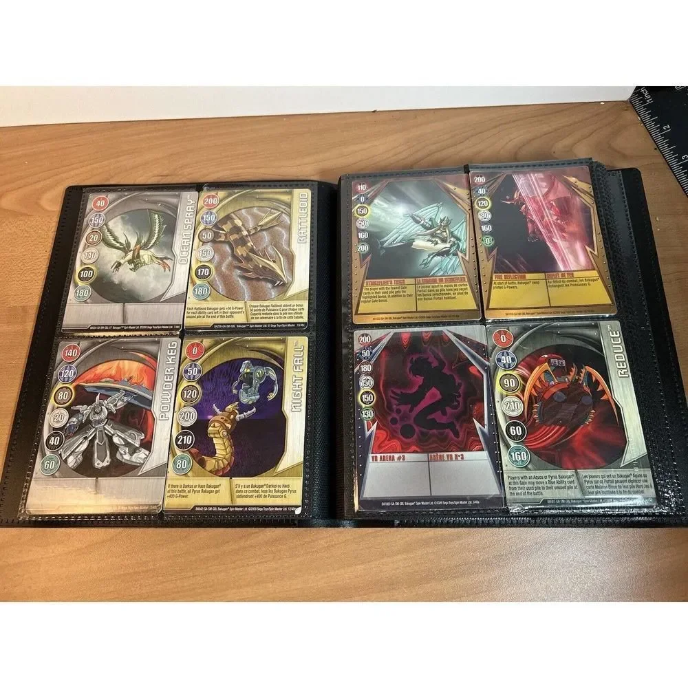 Collection Of Bakughan Trading Cards In Album